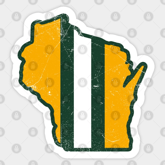 Wisconsin Helmet, Retro - White Sticker by KFig21